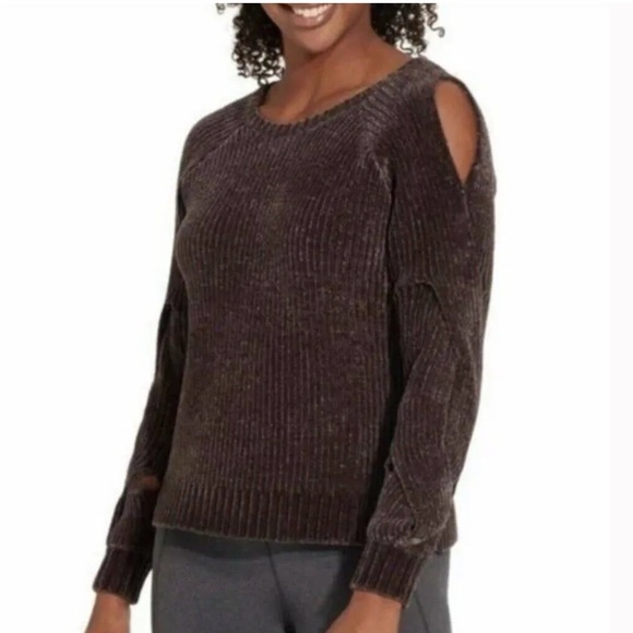 CALIA by Carrie Underwood Sweaters - Calia By Carrie Underwood Chenille Cold Shoulder Sweater